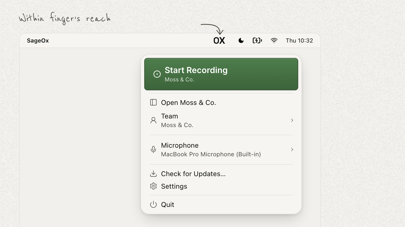 SageOx for Mac