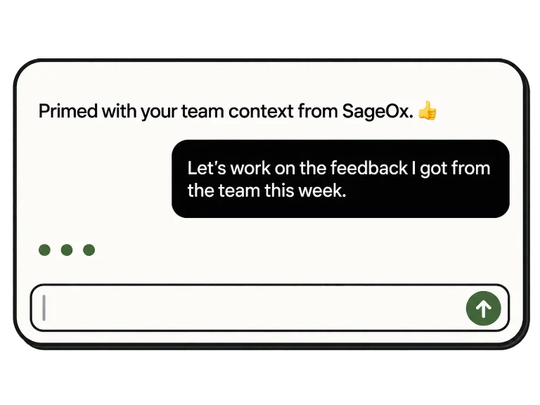 SageOx connected to a chat assistant over MCP